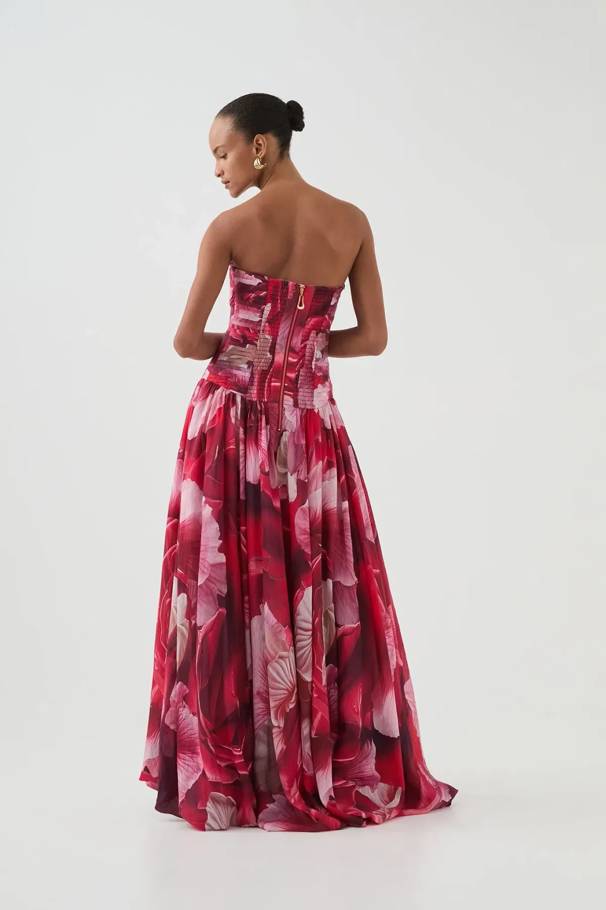 Aje Flora Gown Maxi Prismatic Floral Red Size AU 8 - Image 2