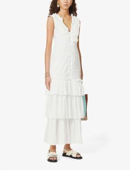 Joslin White Stacey Cotton Dress White Size 6 for rent on The Volte - image 1