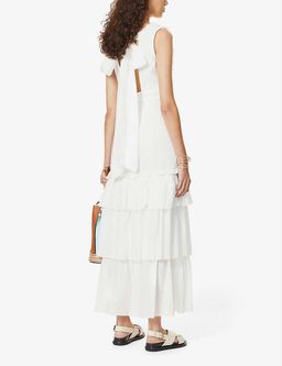 Joslin White Stacey Cotton Dress White Size 6 for rent on The Volte - image 2