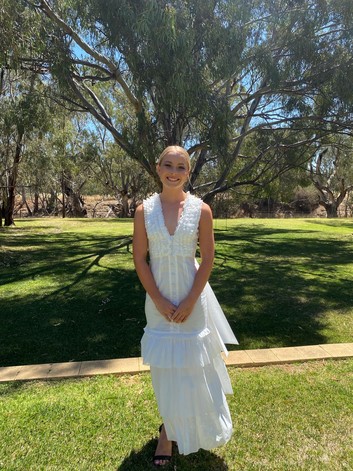 Joslin White Stacey Cotton Dress White Size 6 - Image 3