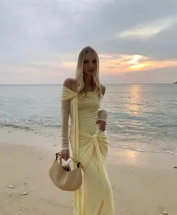 Deme by Gabriella Heloise Gown in Yellow Size S / AU 8 for rent on The Volte - image 1