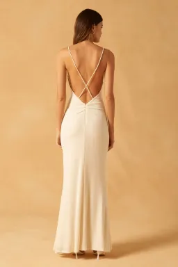 Misha Avoca Jersey Maxi Dress in Ivory Size 8 for rent on The Volte - image 2