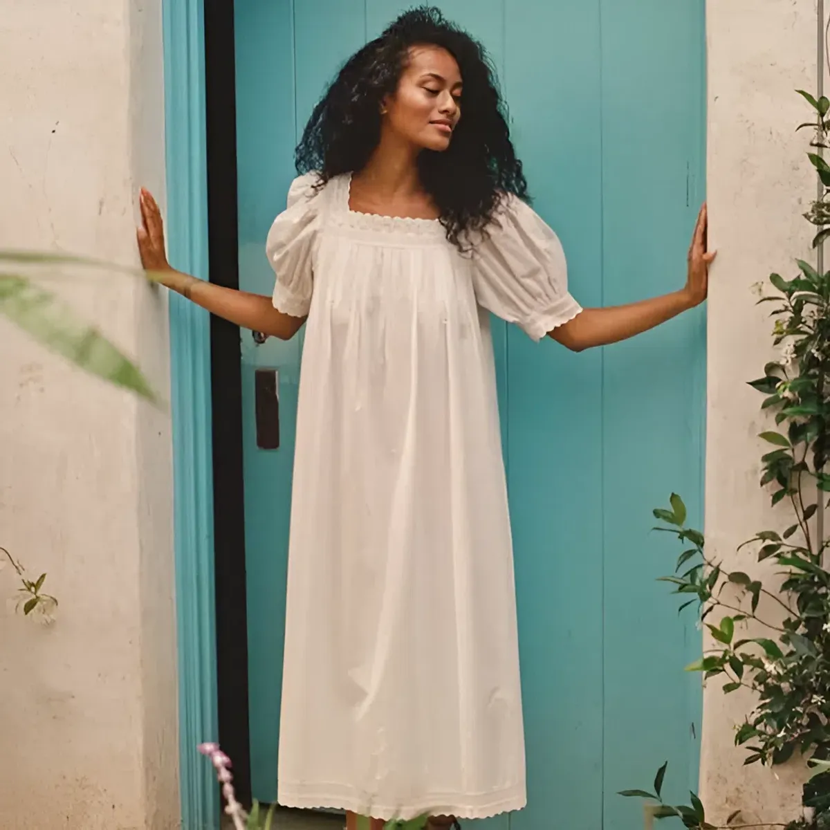 Doen Mignonette Cotton Poplin Dress White Size M / AU 10 - Image 1