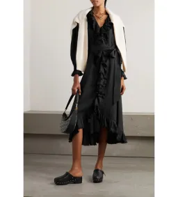 Doen Nadia Dress in Black Ramie Size M /Au 10 for rent on The Volte - image 1