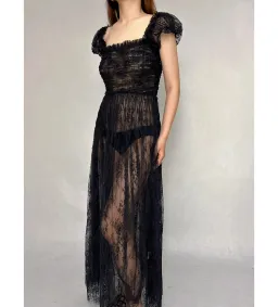 Doen Pamelina Dress in Black Lace Size Small  / AU 8 for rent on The Volte - image 1