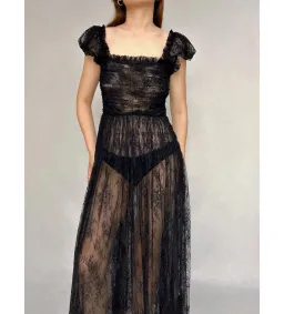 Doen Pamelina Dress in Black Lace Size Small  / AU 8 for rent on The Volte - image 2