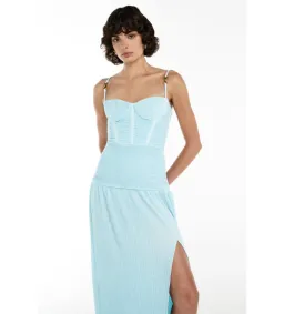Manning Cartell Double Time Pleat Maxi Dress Acqua Spritz Size XS / AU 6 for rent on The Volte - image 3