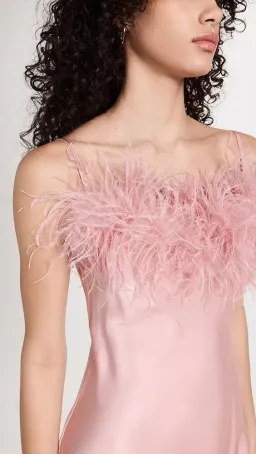 Sleeper Boheme Slip Maxi Dress Pink Size L for rent on The Volte - image 3