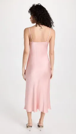 Sleeper Boheme Slip Maxi Dress Pink Size L for rent on The Volte - image 5