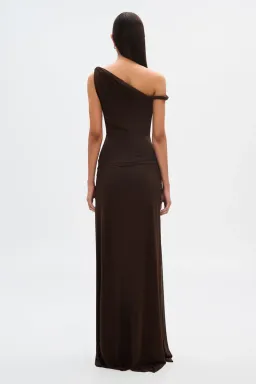 Misha Sisal Maxi Dress Espresso Size 8/S for rent on The Volte - image 3