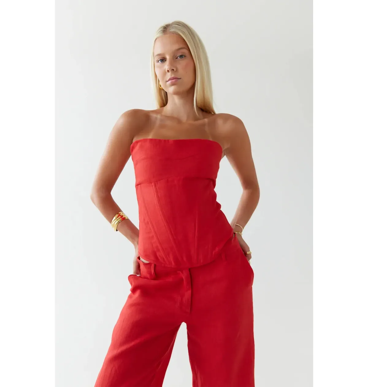 HNTR The Label Luiza Corset Red Size XS / AU 6 - Image 3