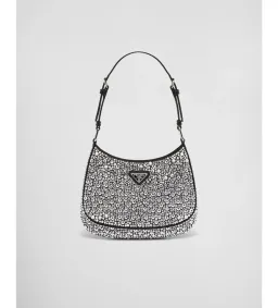 Prada Cleo Satin Bag With Crystals Silver for rent on The Volte - image 1