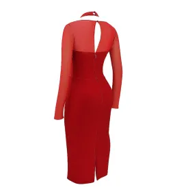 House of CB Yasmin Plunge Midi Dress Scarlet Size S/AU 8 for rent on The Volte - image 6