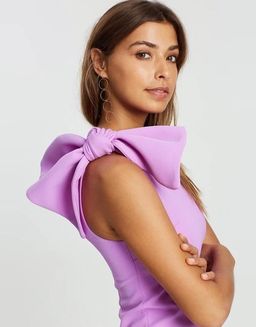 By Johnny One Shoulder Bow Mini Dress Size 6 for rent on The Volte - image 3