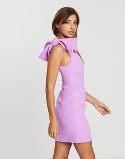 By Johnny One Shoulder Bow Mini Dress Size 6 for rent on The Volte - image 2