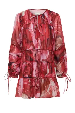 Aje Flora Mini Dress Red Size 8 for rent on The Volte - image 5