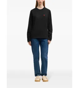 Ami De Coeur Cotton Long Sleeves T-Shirt Black Size M/AU 8 for rent on The Volte - image 2