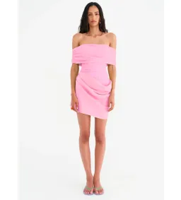 Benni Nico Off-Shoulder Mini Dress in Candyfloss Size 6 for rent on The Volte - image 1