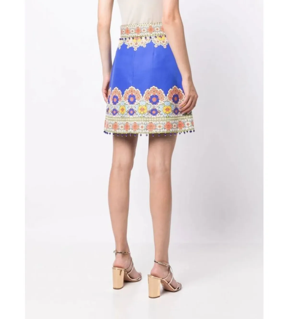 Zimmermann Cosmic Capricorn Mini Skirt in Blue Size 1/ AU 10  - Image 3