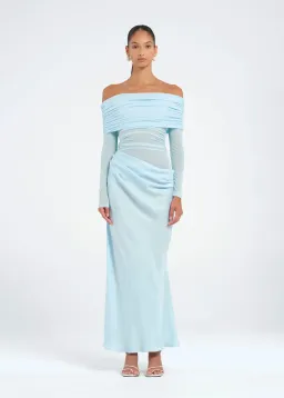 Benni Yasmin Off-Shoulder Maxi Dress Blue Size 8 / AU 8 for rent on The Volte - image 1