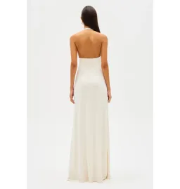 Misha Jennifer Cupro Maxi Dress Ivory Size 8/S for rent on The Volte - image 3
