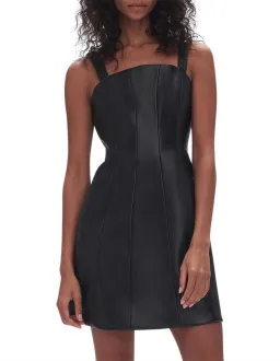 NEW Aje Osa Mini Vegan Leather Mini Dress Black Size 4 for rent on The Volte - image 1