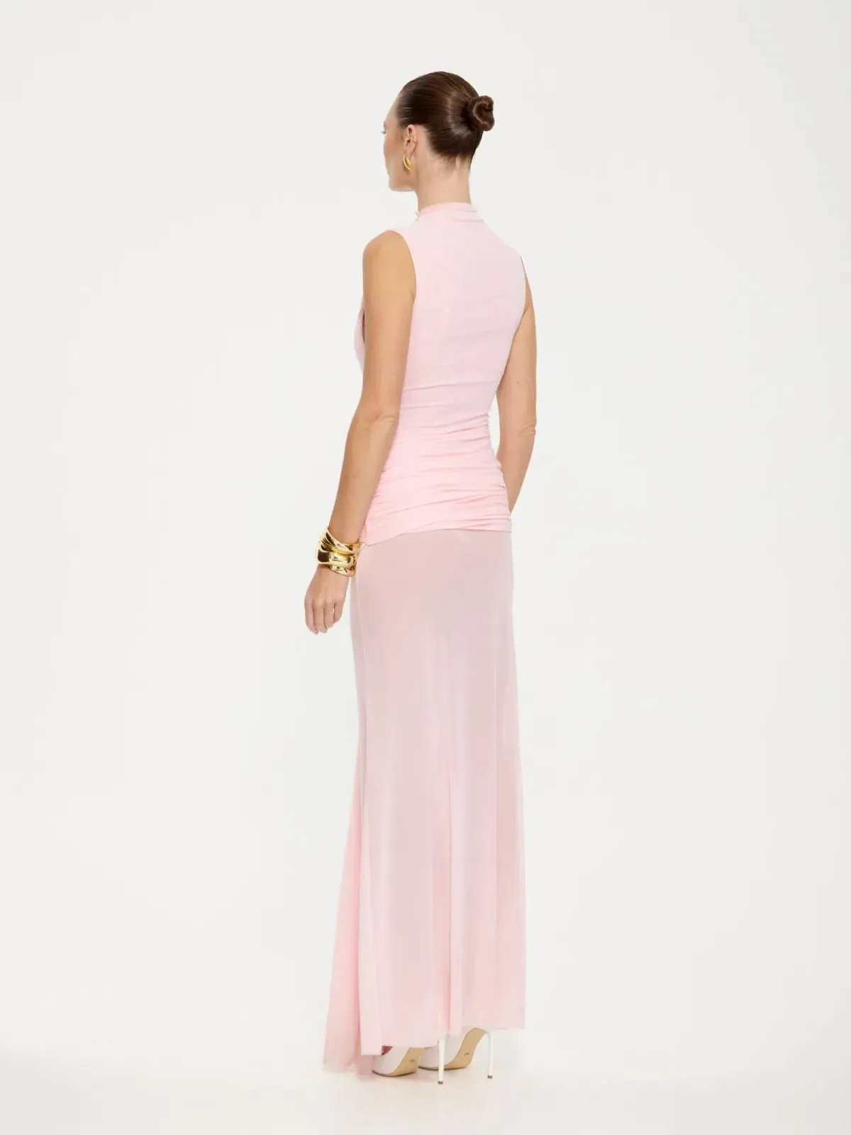 Effie Kats Roza Maxi Dress In Petal Pink Size M/AU 10 - Image 10