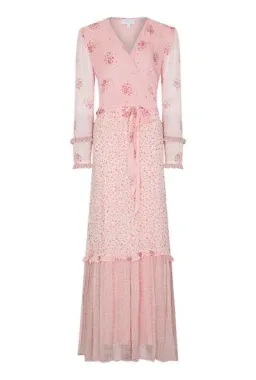 Ghost Avery Pink Floral Maxi Dress Size AU 12 for rent on The Volte - image 4