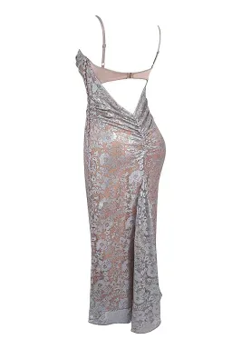 House of CB Azzurra Lace Godet Gown in Ice Blue Size S/AU 8 for rent on The Volte - image 11