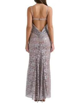 House of CB Azzurra Lace Godet Gown in Ice Blue Size S/AU 8 for rent on The Volte - image 3