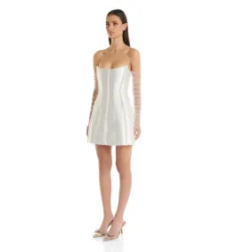 Eliya The Label Kayla Mini Dress White Size AU 10 for rent on The Volte - image 3
