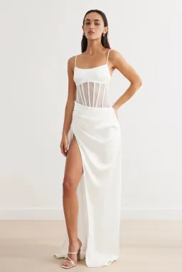 Studio Minc Studio Lexi Estelle Maxi Dress White Size 10 for rent on The Volte - image 1