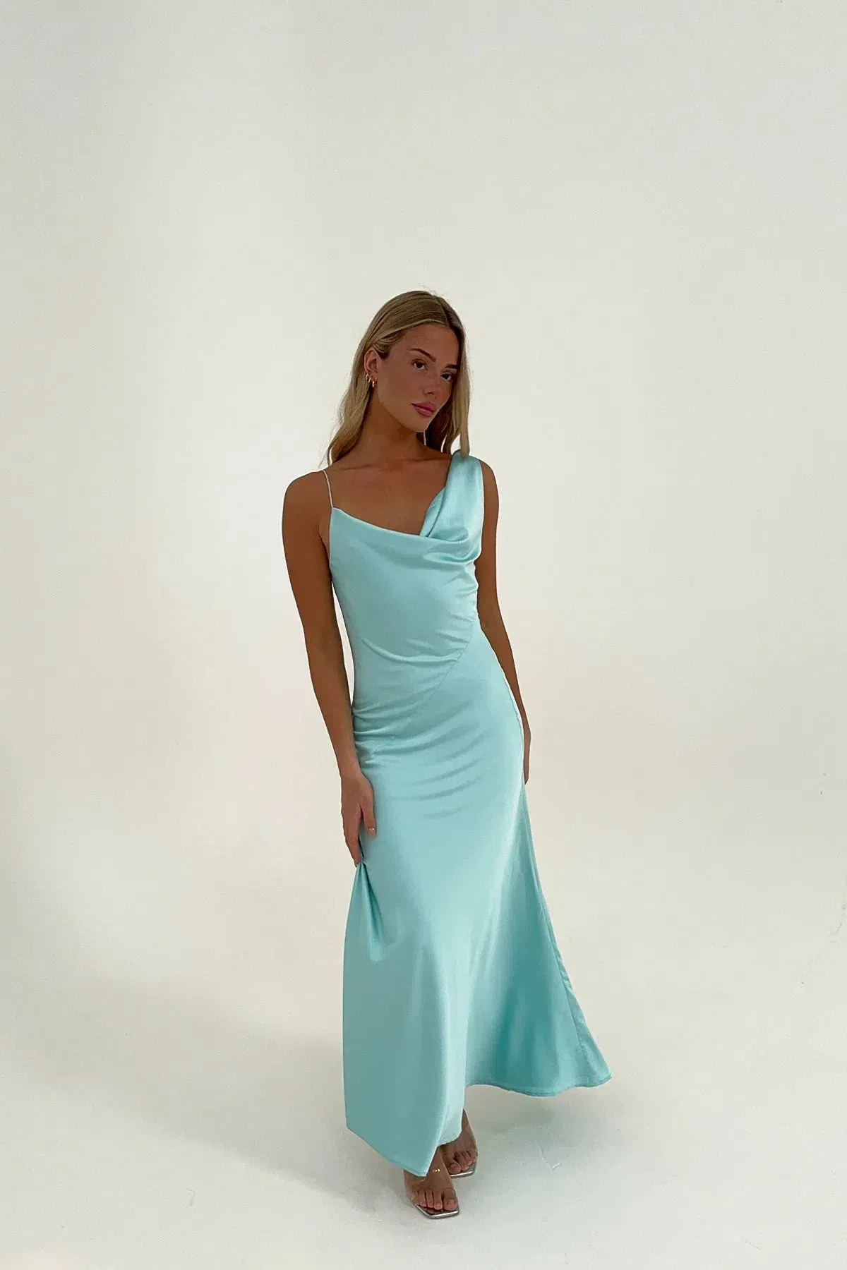 HNTR The Label Bianka Maxi Gown  Aqua Size S / Size Au 8 - Image 1