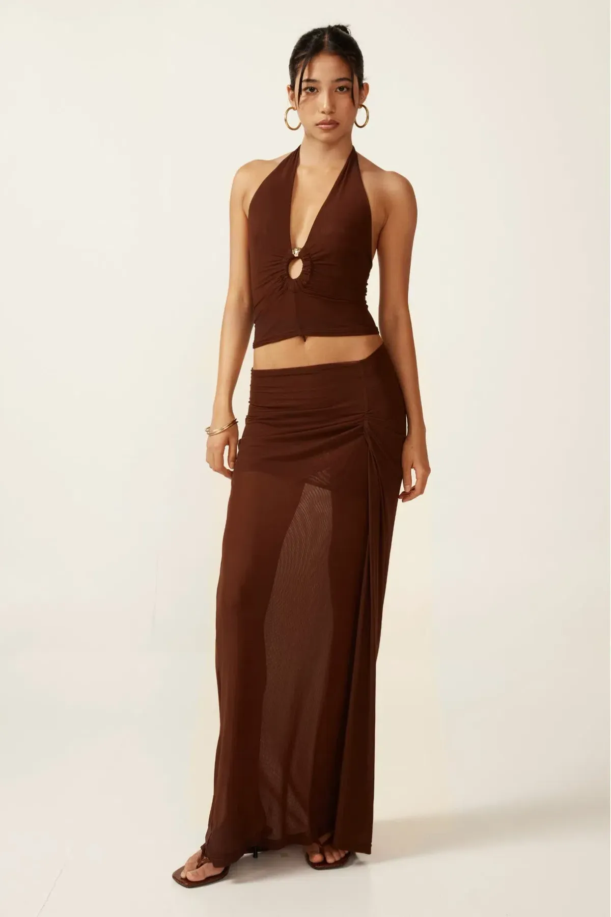 Ance Gria Nellie Maxi Set Brown Size 8 - Image 1