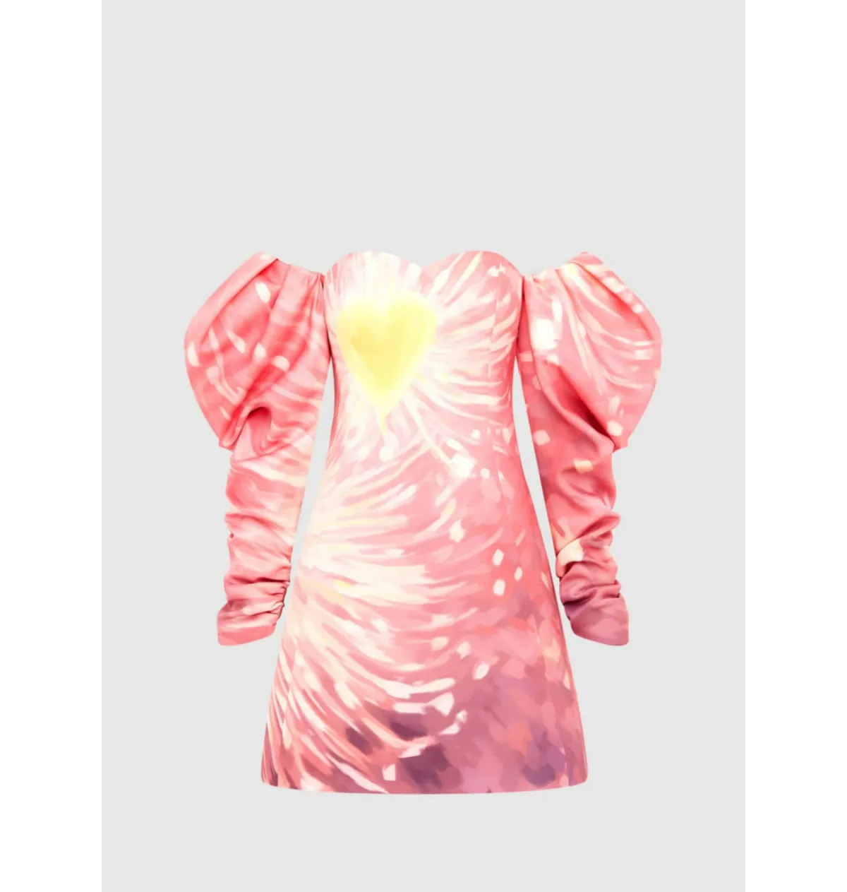 Leo Lin Gemma Off Shoulder Bustier Mini Dress Afterglow Print Size AU 12 - Image 1