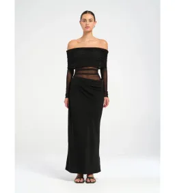 Benni Yasmin Off-Shoulder Maxi Dress Maxi Dress Black Size 10 for rent on The Volte - image 1