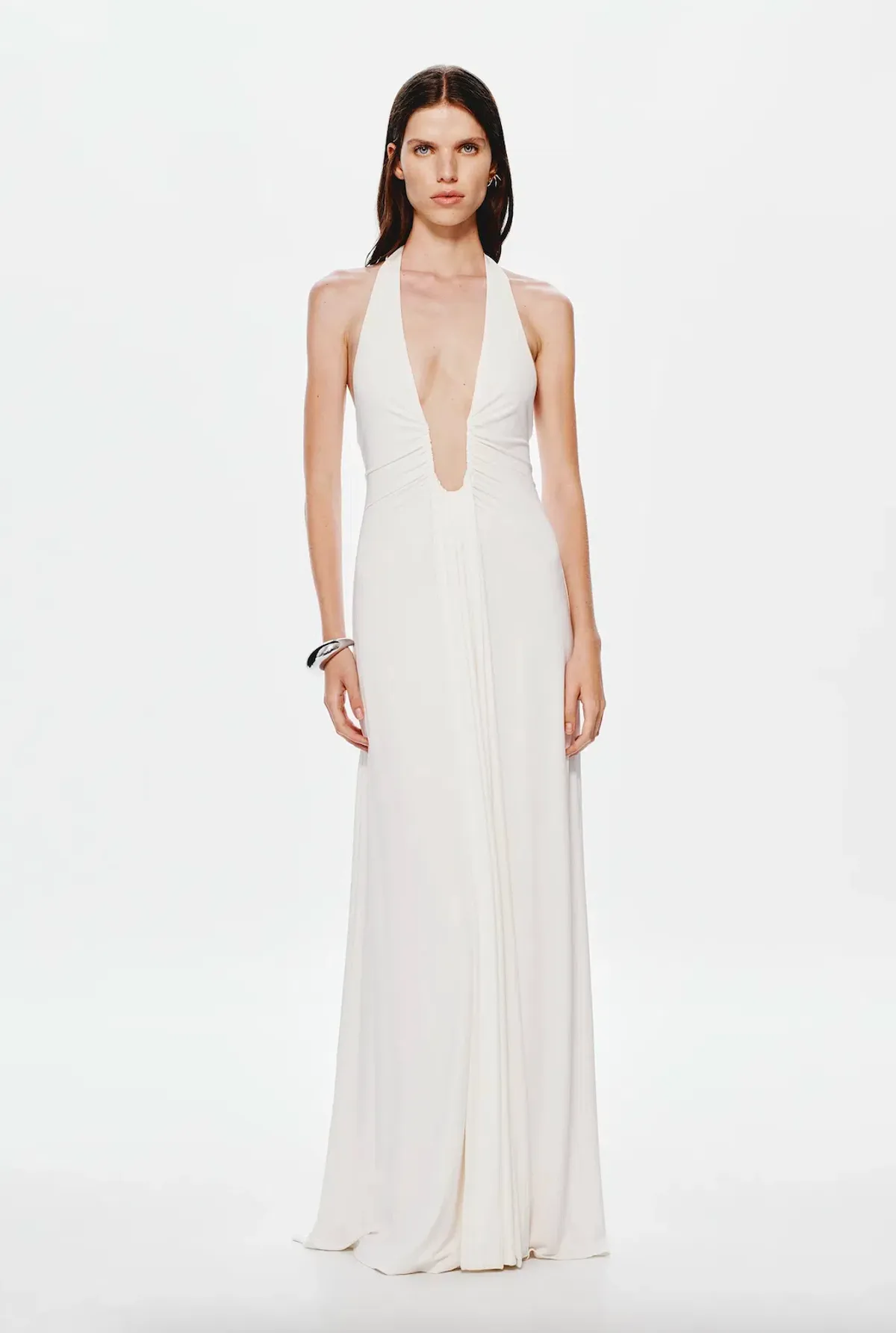 MISHA Jennifer Cupro Maxi White Size 4 - Image 1