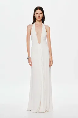 Misha Jennifer Cupro Maxi Dress White Size 10/M for rent on The Volte - image 1