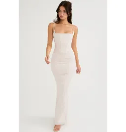 House Of CB Olivette Satin Corset Maxi Dress Crystal Size 8/S for rent on The Volte - image 1