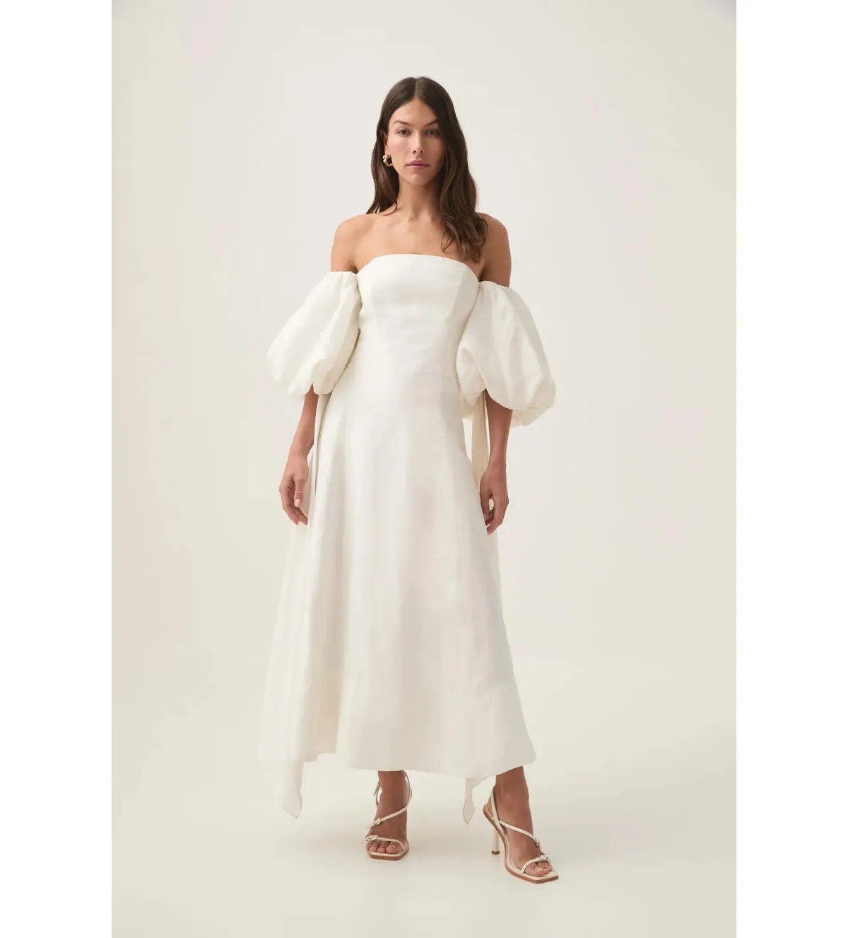 Aje Incarnation Midi Dress Ivory Size AU 10 - Image 1