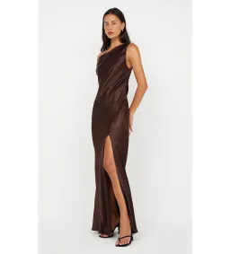 Bec & Bridge Sol Asym Dress Dark Chocolate Size 12 for rent on The Volte - image 2
