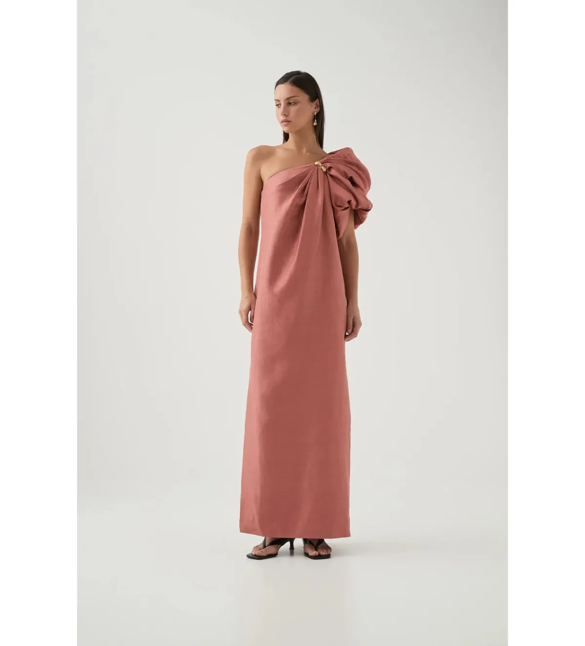 Aje Cira Midi dress in terracotta Size AU 14 - Image 1