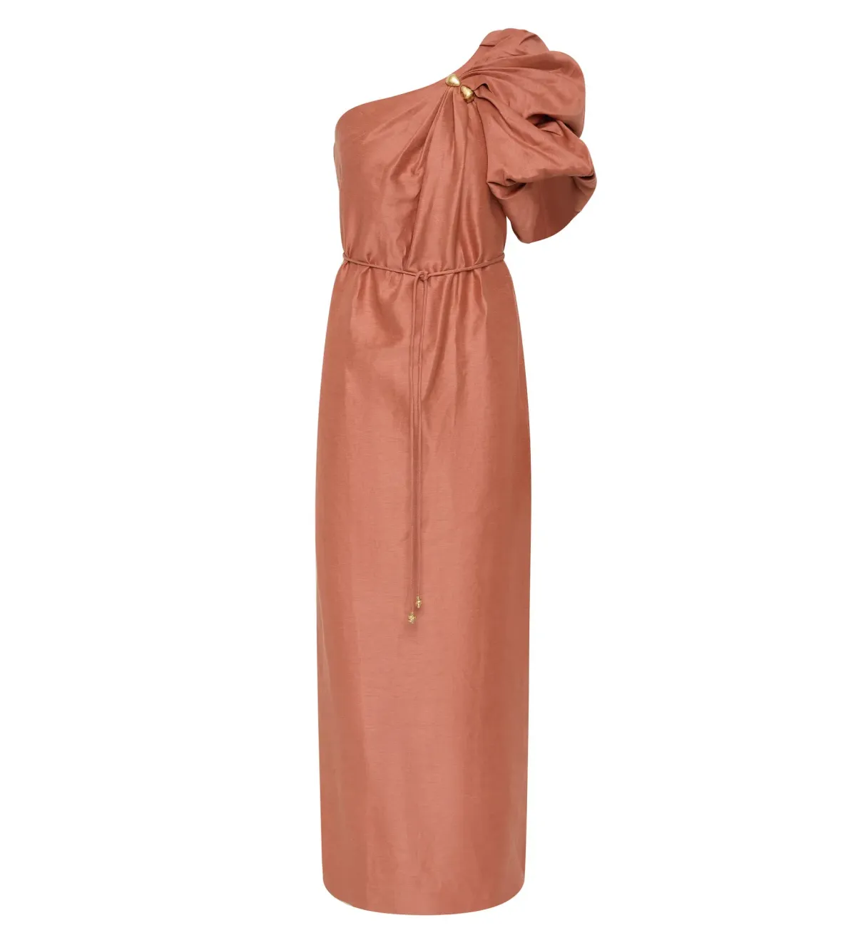 Aje Cira Midi dress in terracotta Size AU 14 - Image 3