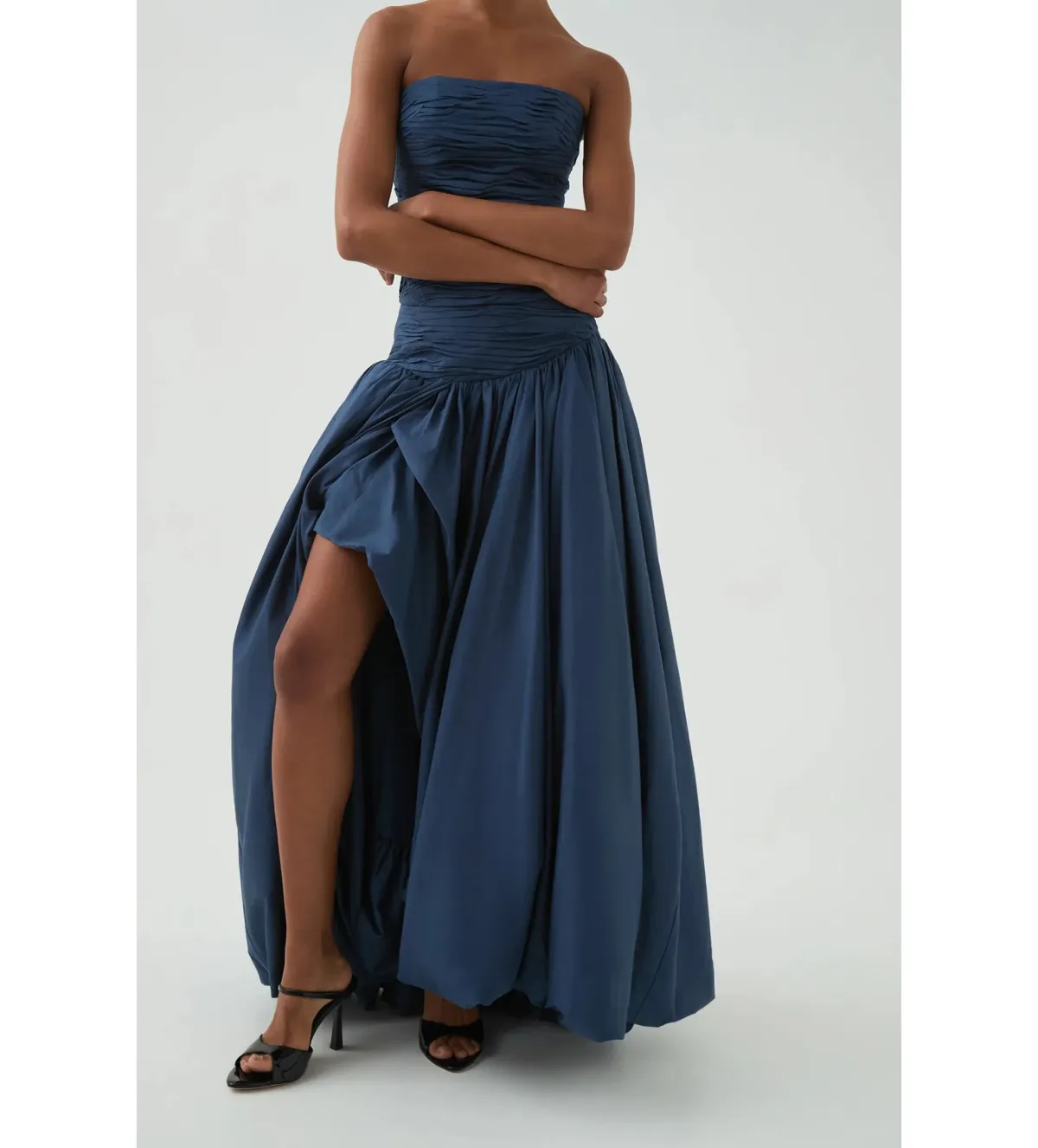 Aje Violette Bubble Maxi Skirt Slate Size AU 10 - Image 1