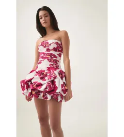 Aje Violette Bubble Hem Mini Dress in Boldly Blooming Size 10 for rent on The Volte - image 4