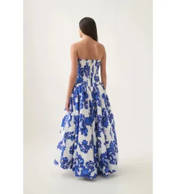 Aje Behold Maxi Dress in Boldly Blooming Cobalt Size 6 for rent on The Volte - image 3