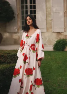 Morton Mac Delphina Dress Tall Crimson Ivy One Size for rent on The Volte - image 1