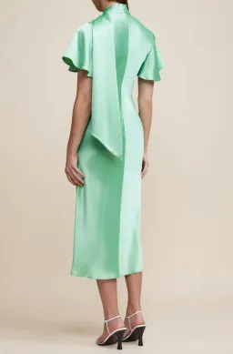 Acler Eastcott Dress Midi Green Size AU 14 for rent on The Volte - image 3