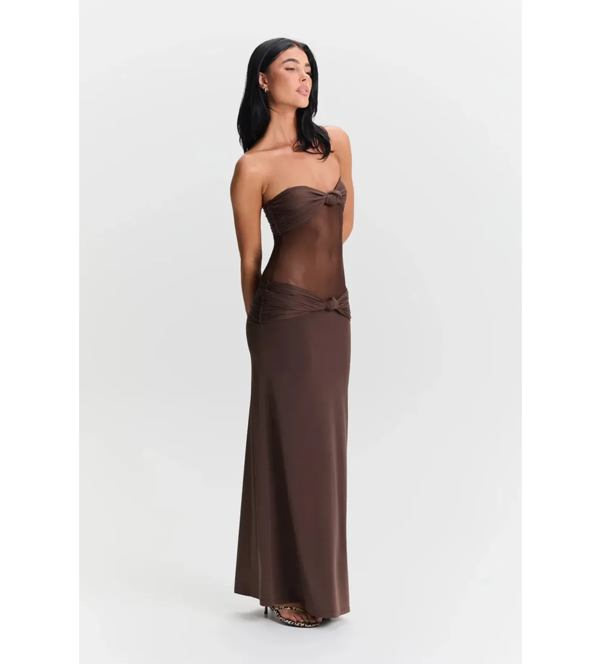 Sasha Therese Amara Maxi Dress Brown Size XS/AU 6 - Image 3