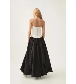 Aje Ivory Violette Bubble Hem Maxi in Black/white Size AU 4 for rent on The Volte - image 4